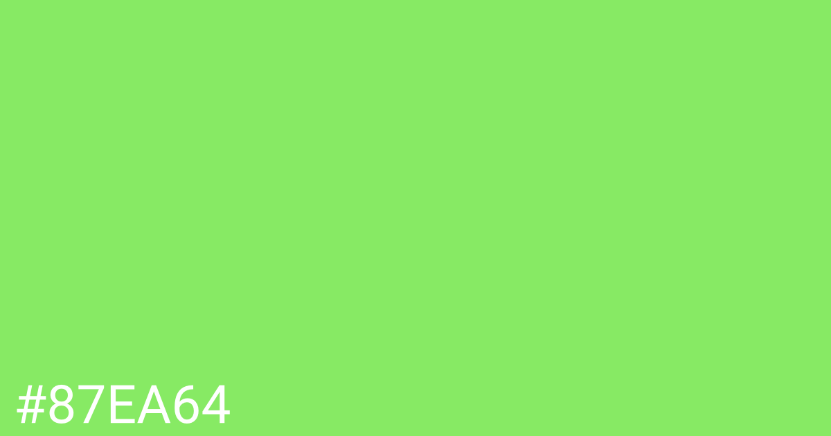 Hex color #87ea64 graphic