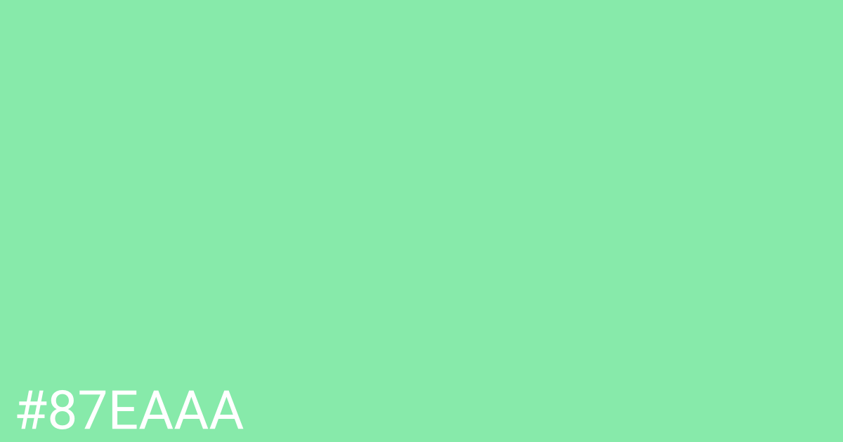 Hex color #87eaaa graphic