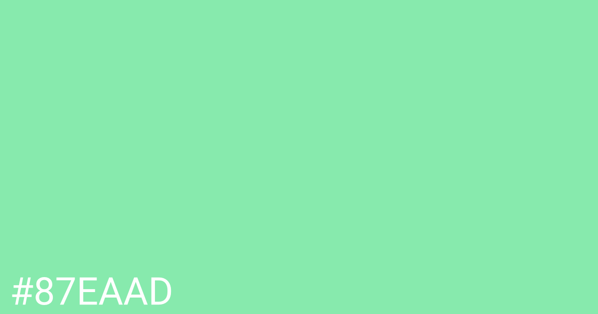 Hex color #87eaad graphic