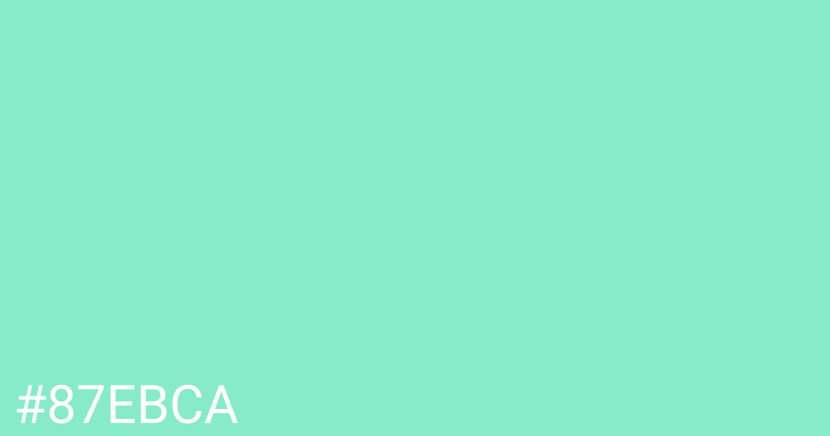 Hex color #87ebca graphic