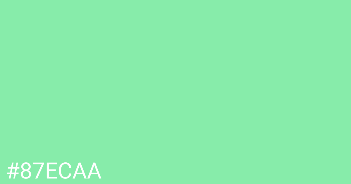 Hex color #87ecaa graphic