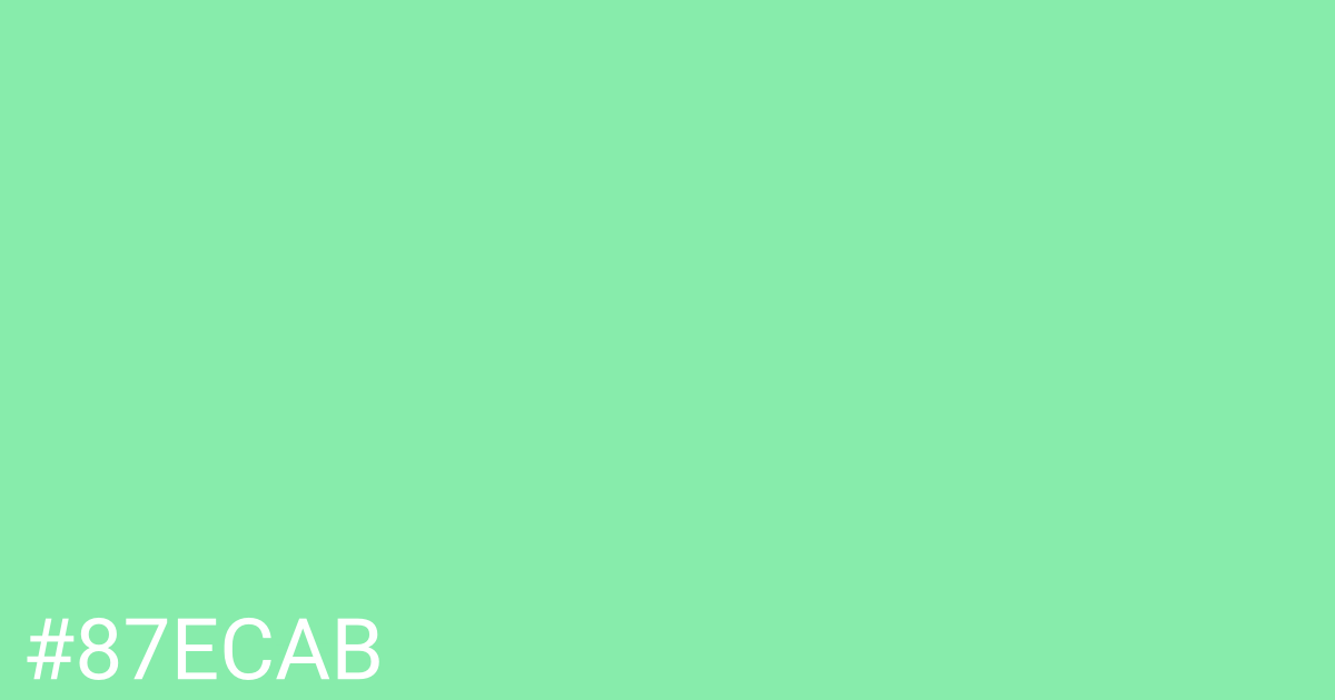 Hex color #87ecab graphic
