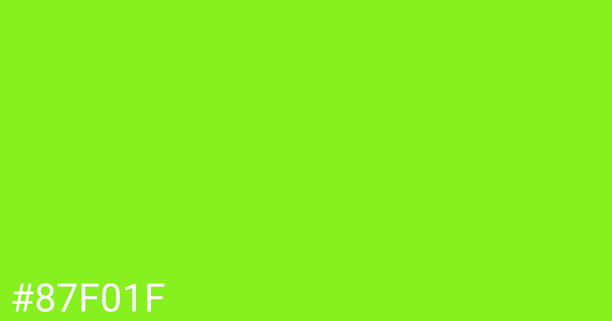 Hex color #87f01f graphic