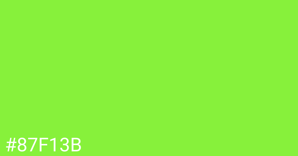 Hex color #87f13b graphic