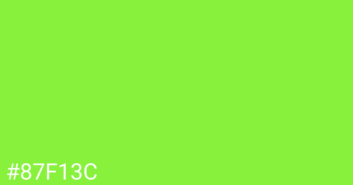 Hex color #87f13c graphic