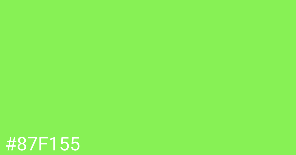 Hex color #87f155 graphic