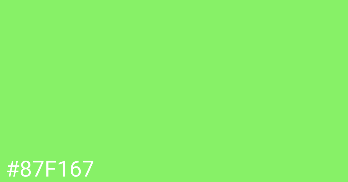 Hex color #87f167 graphic