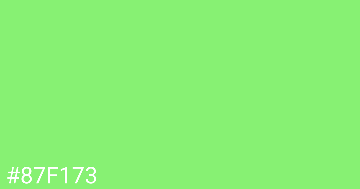 Hex color #87f173 graphic