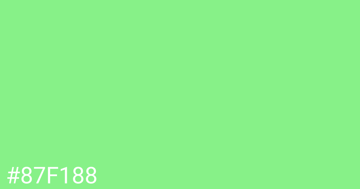 Hex color #87f188 graphic