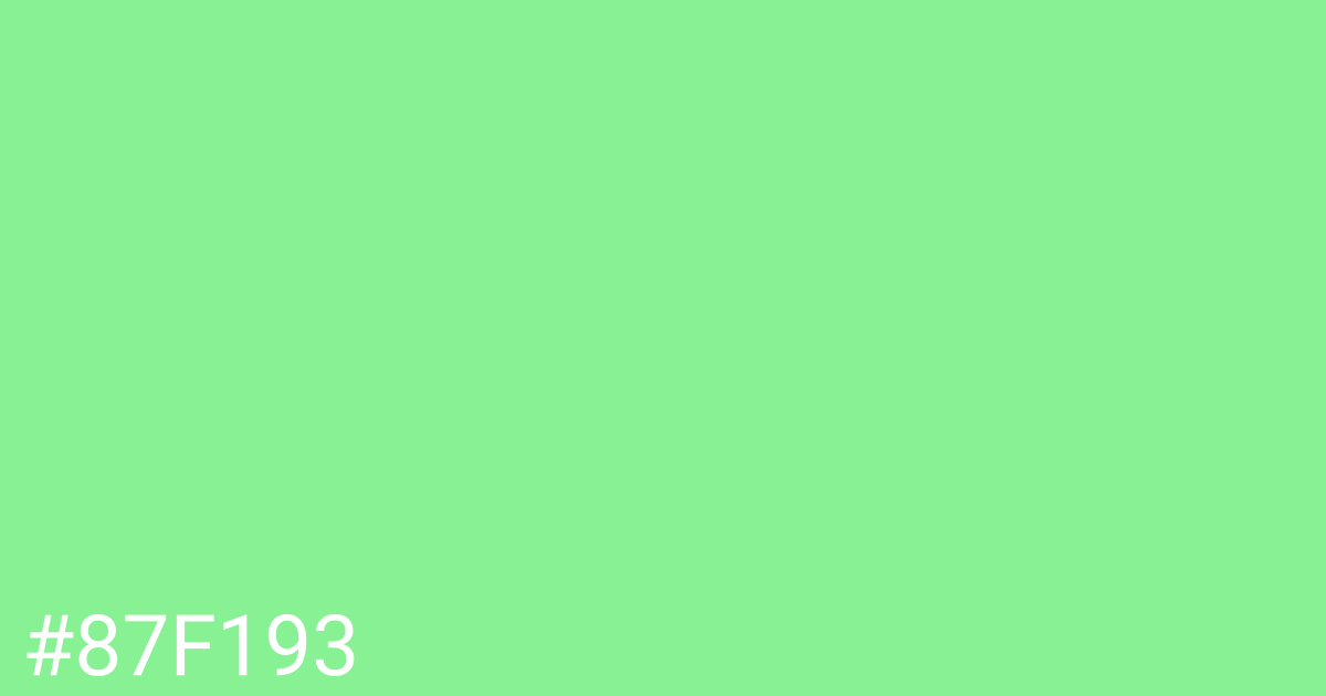 Hex color #87f193 graphic