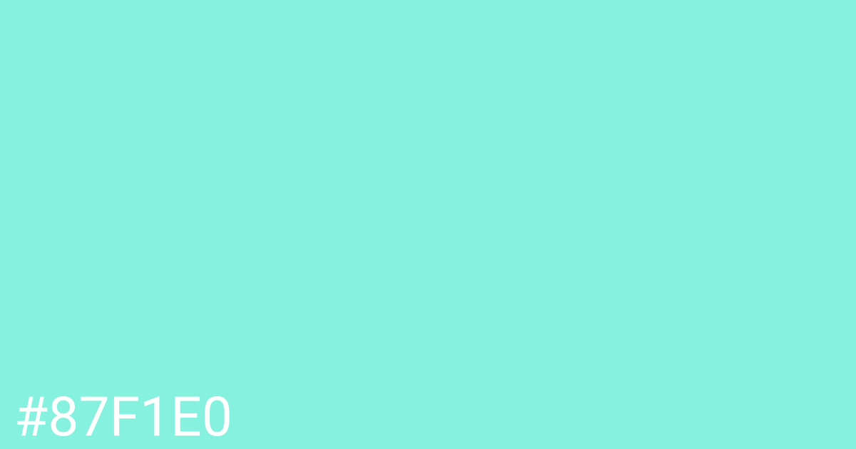 Hex color #87f1e0 graphic