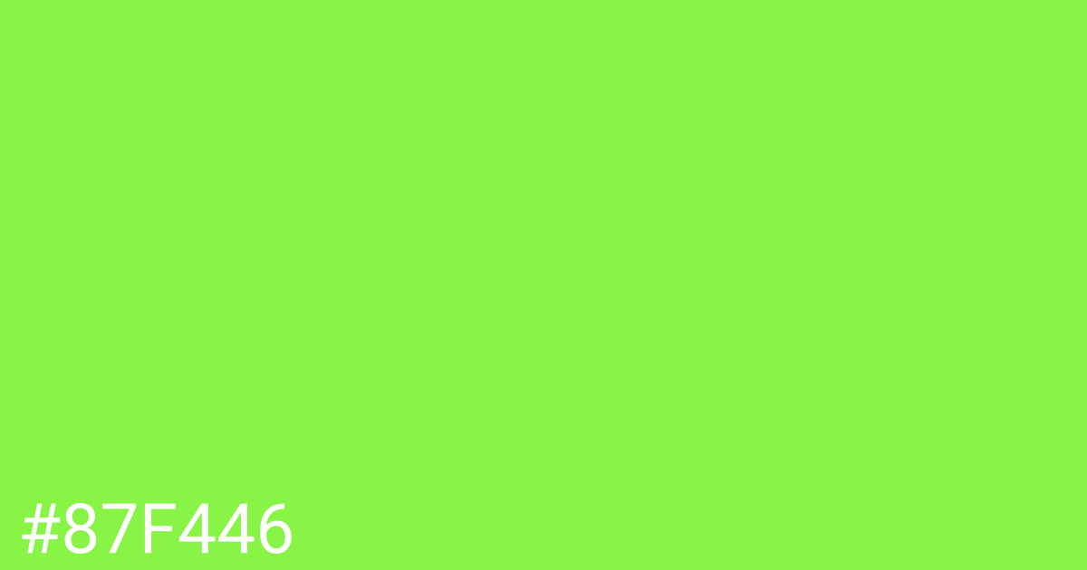 Hex color #87f446 graphic