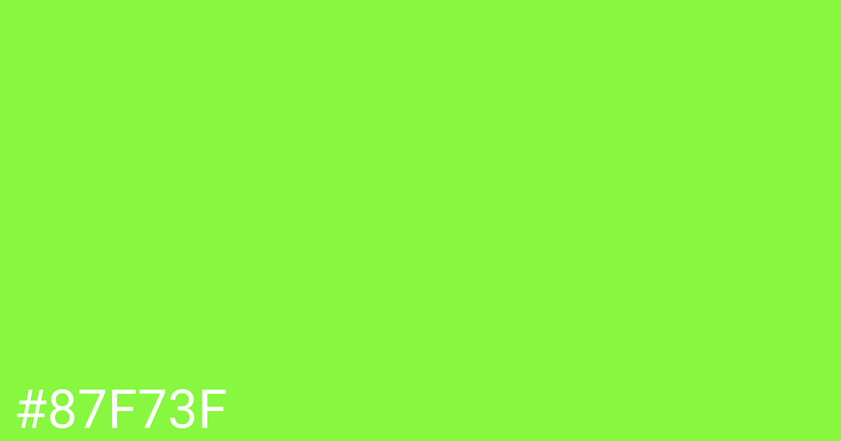 Hex color #87f73f graphic