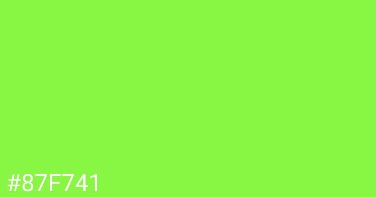 Hex color #87f741 graphic