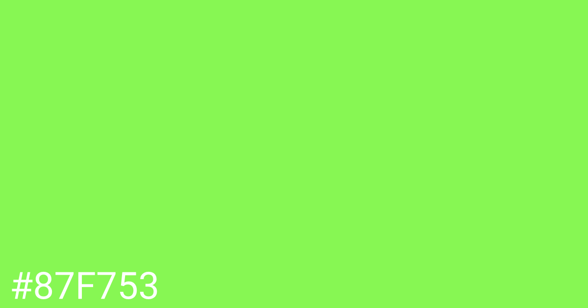 Hex color #87f753 graphic