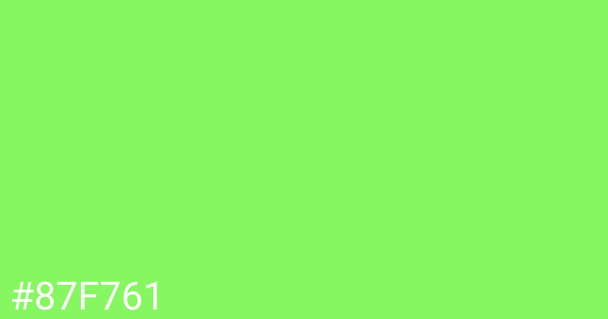 Hex color #87f761 graphic