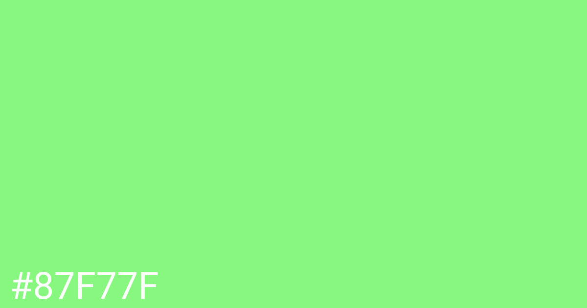 Hex color #87f77f graphic