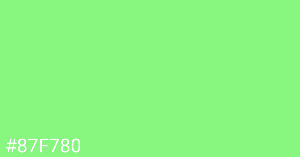 Hex color #87f780 graphic