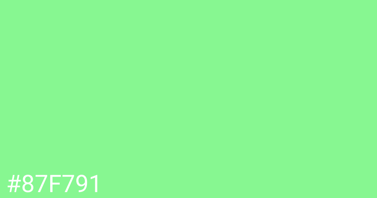 Hex color #87f791 graphic