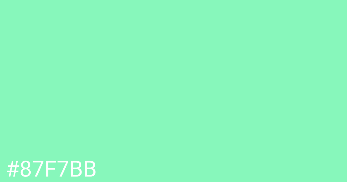 Hex color #87f7bb graphic