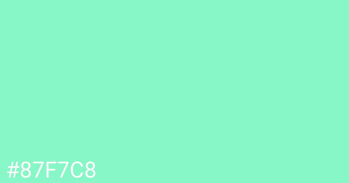 Hex color #87f7c8 graphic