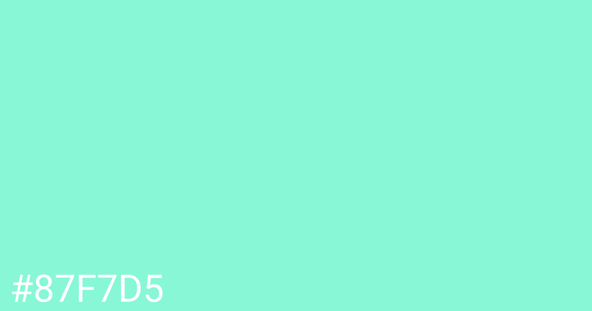 Hex color #87f7d5 graphic