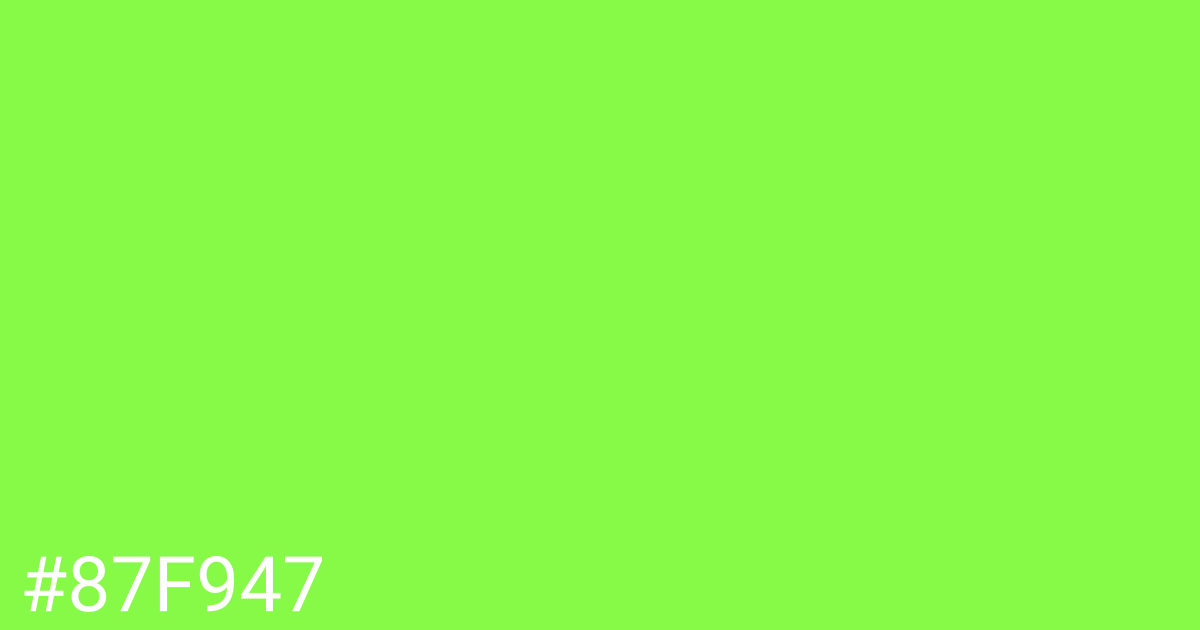 Hex color #87f947 graphic