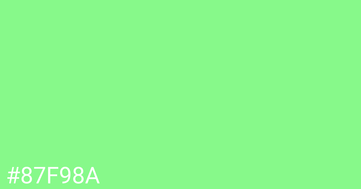 Hex color #87f98a graphic