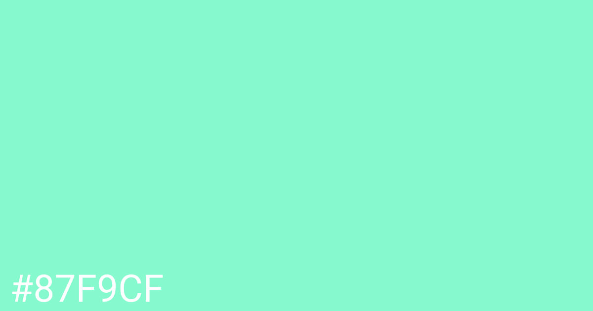 Hex color #87f9cf graphic