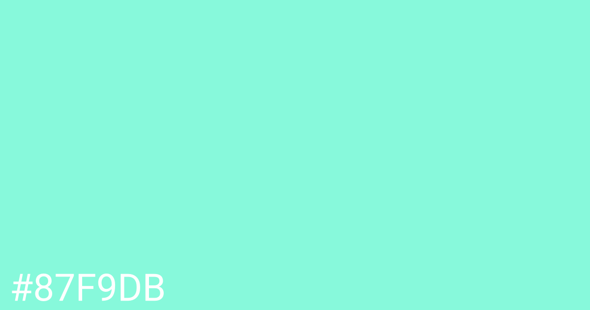 Hex color #87f9db graphic