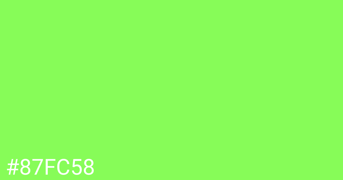 Hex color #87fc58 graphic