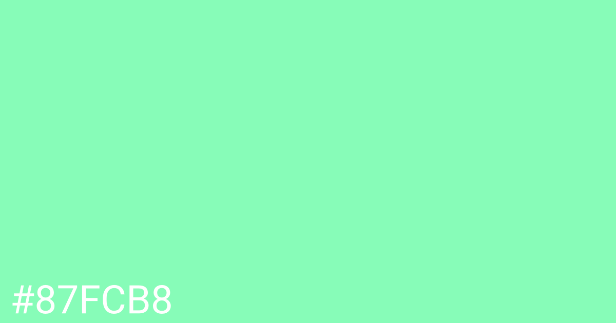 Hex color #87fcb8 graphic