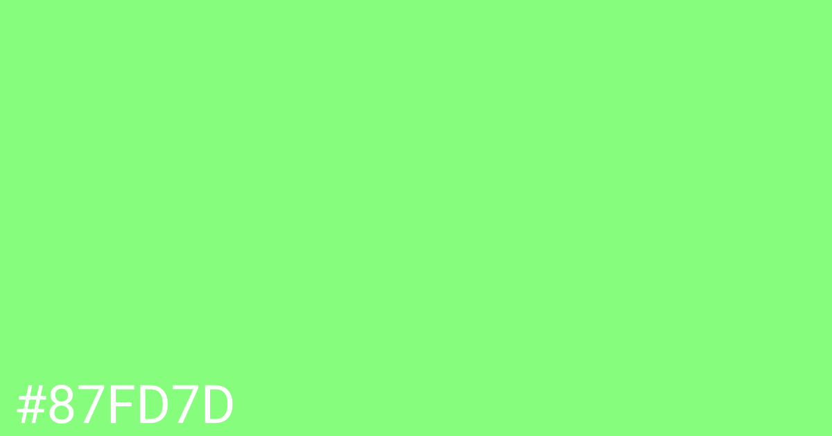 Hex color #87fd7d graphic