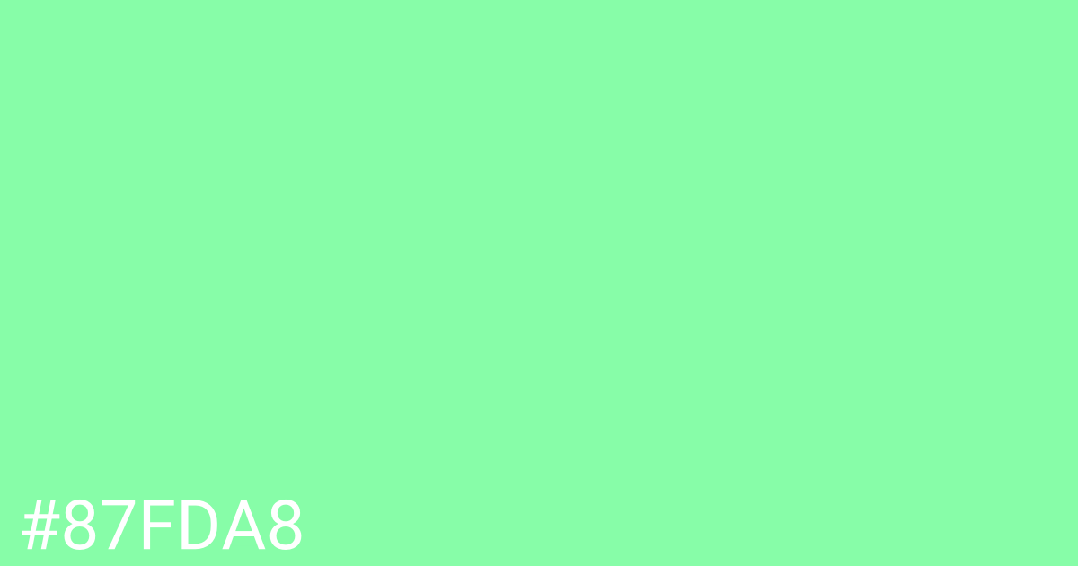 Hex color #87fda8 graphic