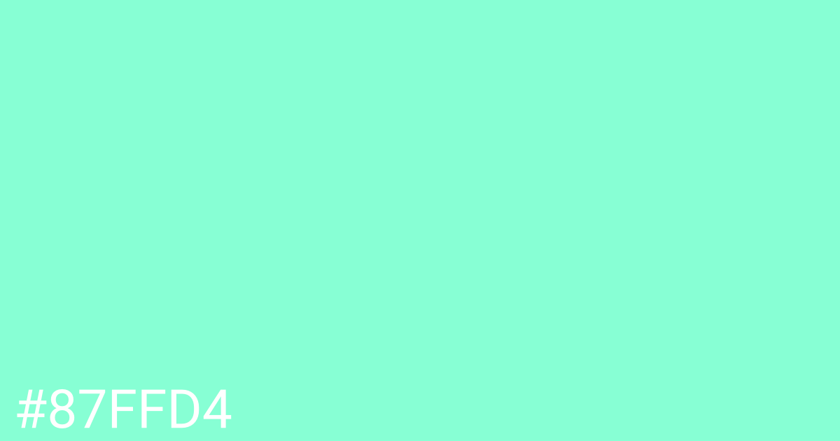 Hex color #87ffd4 graphic