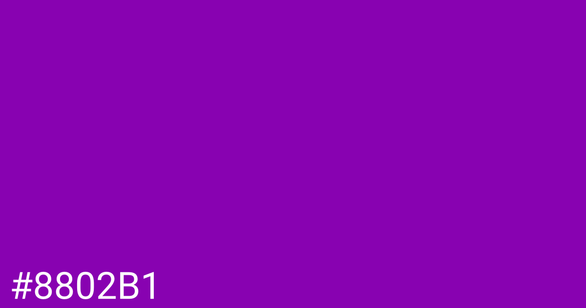 Hex color #8802b1 graphic