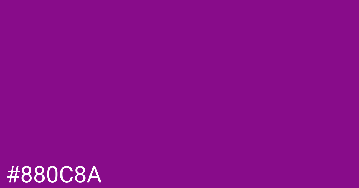 Hex color #880c8a graphic