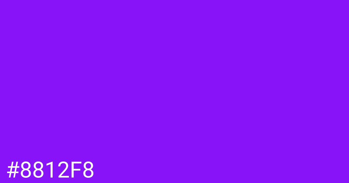 Hex color #8812f8 graphic