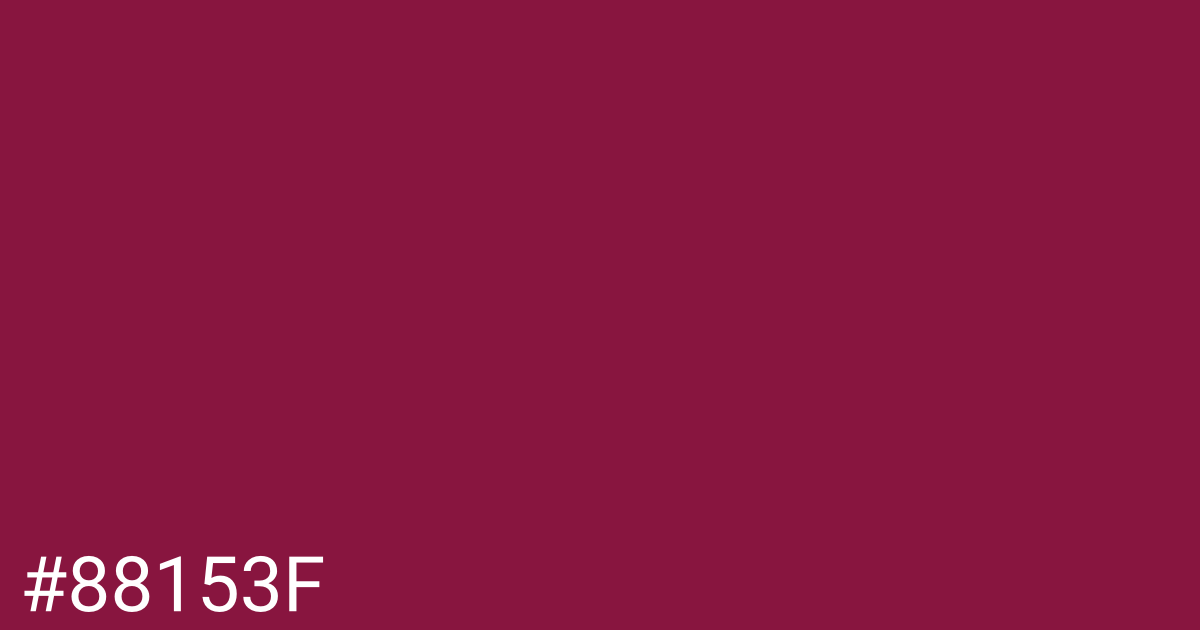Hex color #88153f graphic
