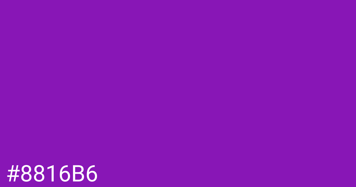 Hex color #8816b6 graphic