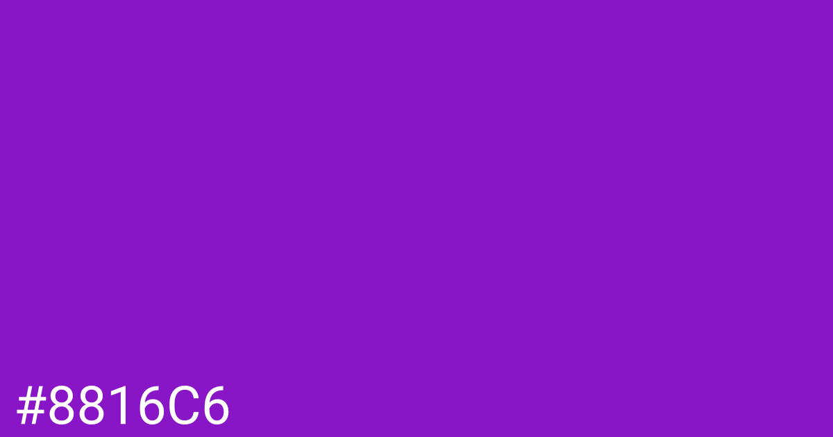 Hex color #8816c6 graphic