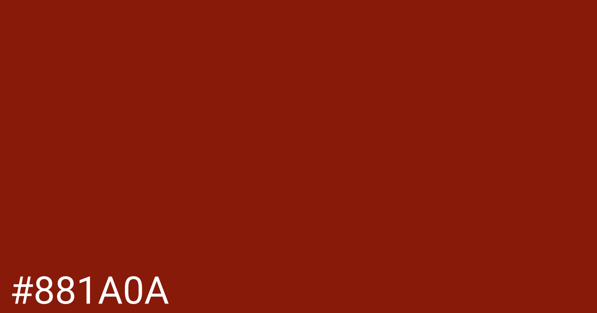 Hex color #881a0a graphic