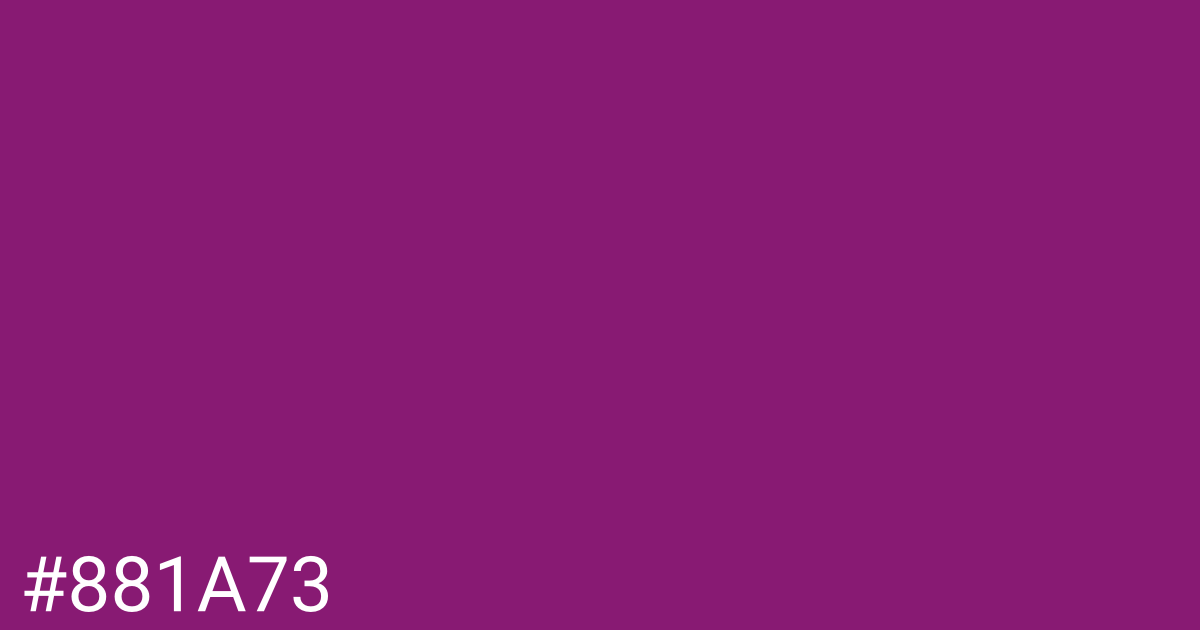 Hex color #881a73 graphic