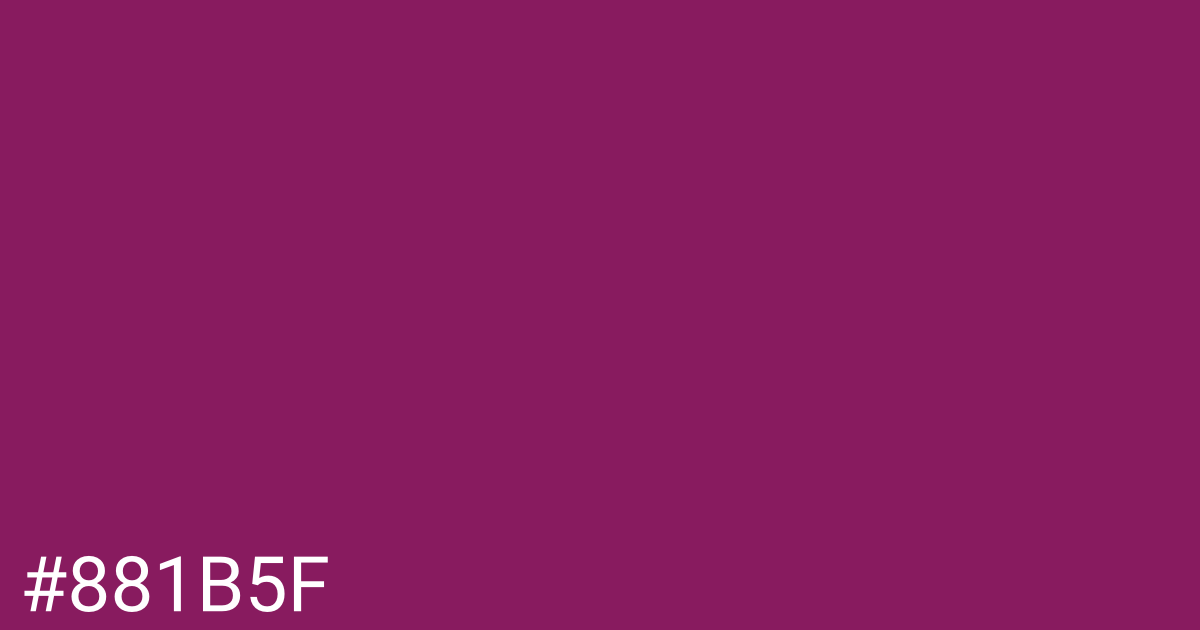 Hex color #881b5f graphic