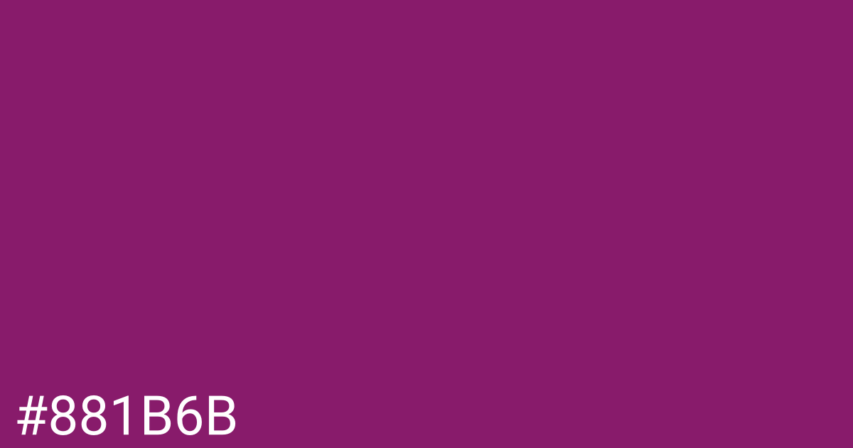 Hex color #881b6b graphic