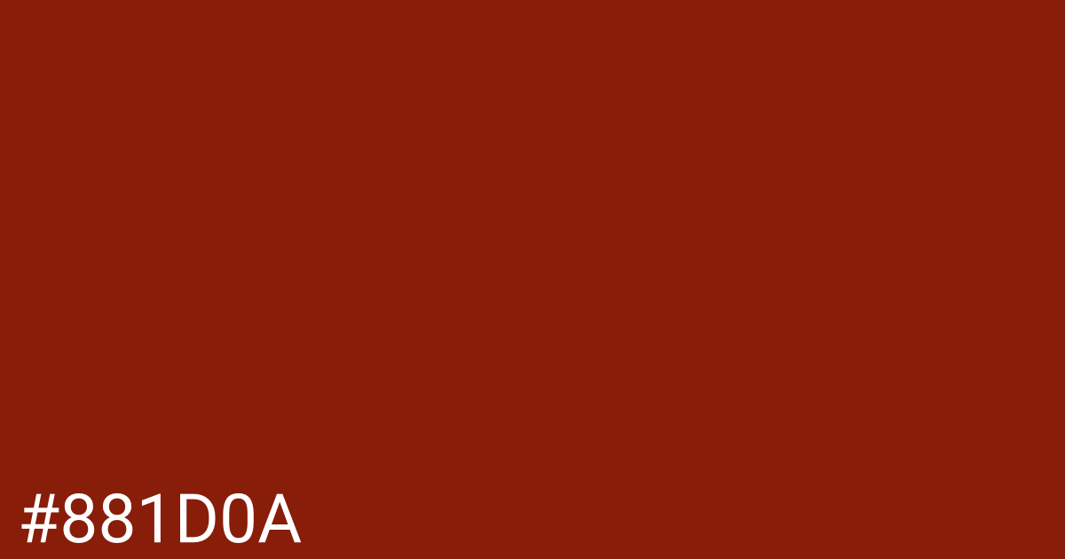 Hex color #881d0a graphic