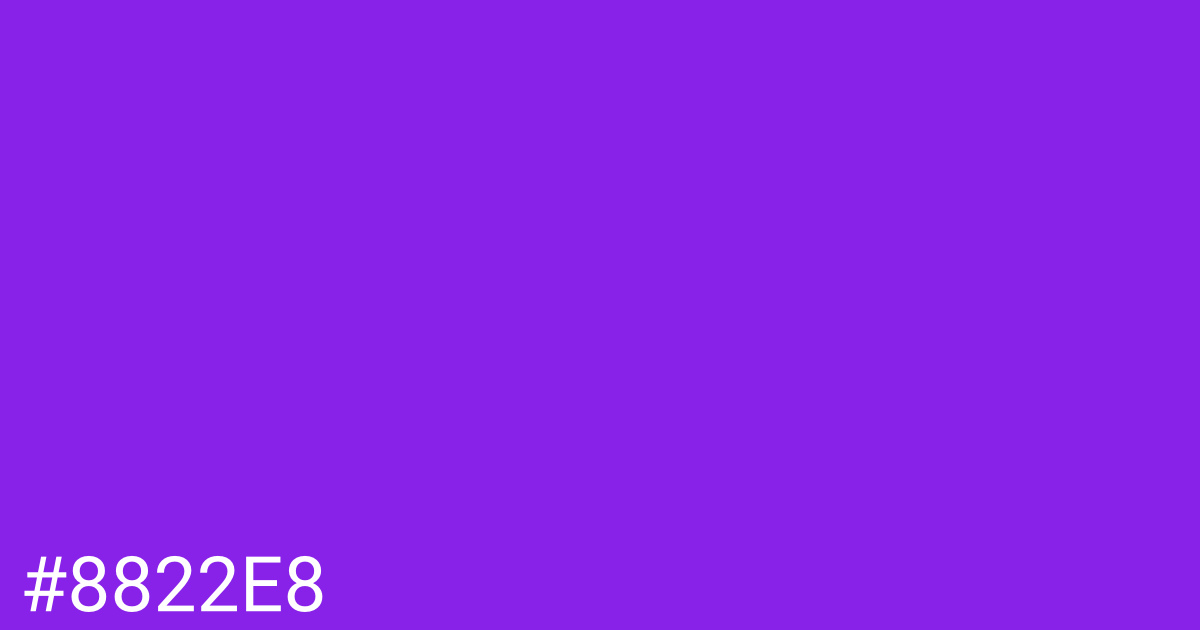 Hex color #8822e8 graphic