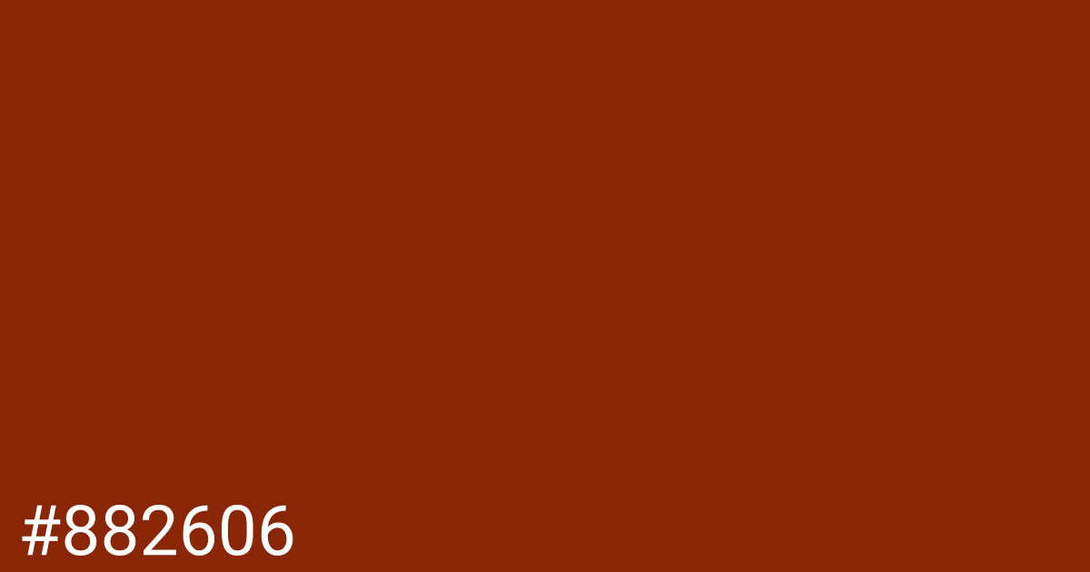 Hex color #882606 graphic