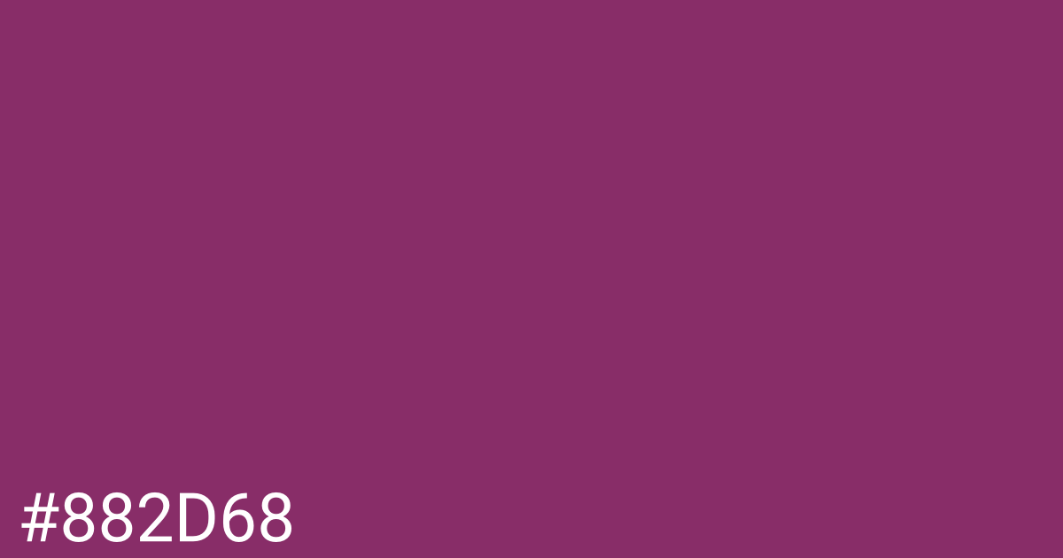 Hex color #882d68 graphic