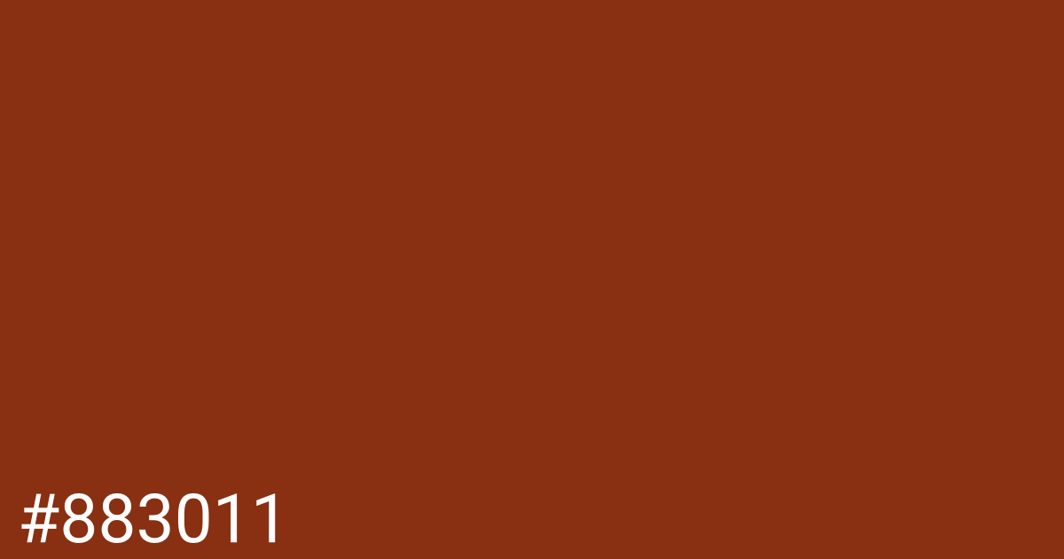 Hex color #883011 graphic